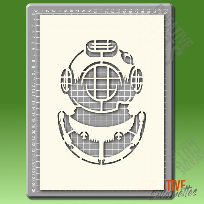 Divers Helmet Stencil - Image 1