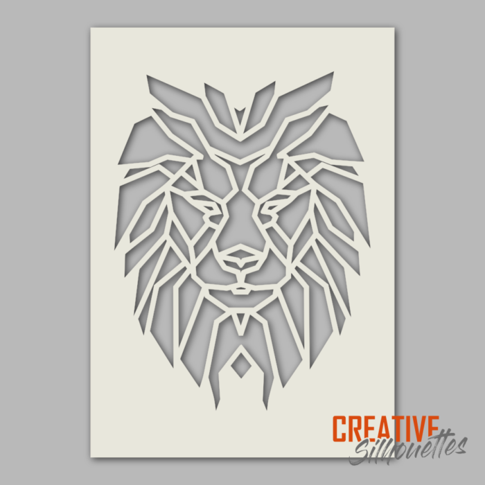 Geometric Lion Stencil - Image 2