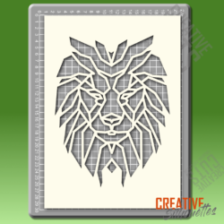 Geometric Lion Stencil