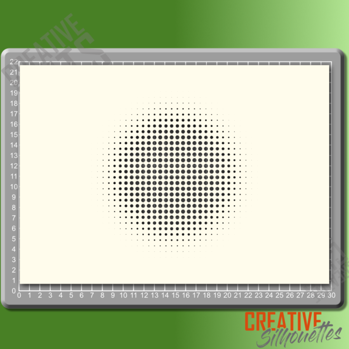 Halftone Round Pattern Stencil - Image 1