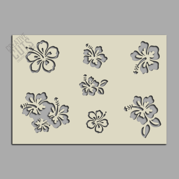 Hibiscus Patterns Stencil - Image 2