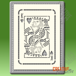 King of Hearts Stencil