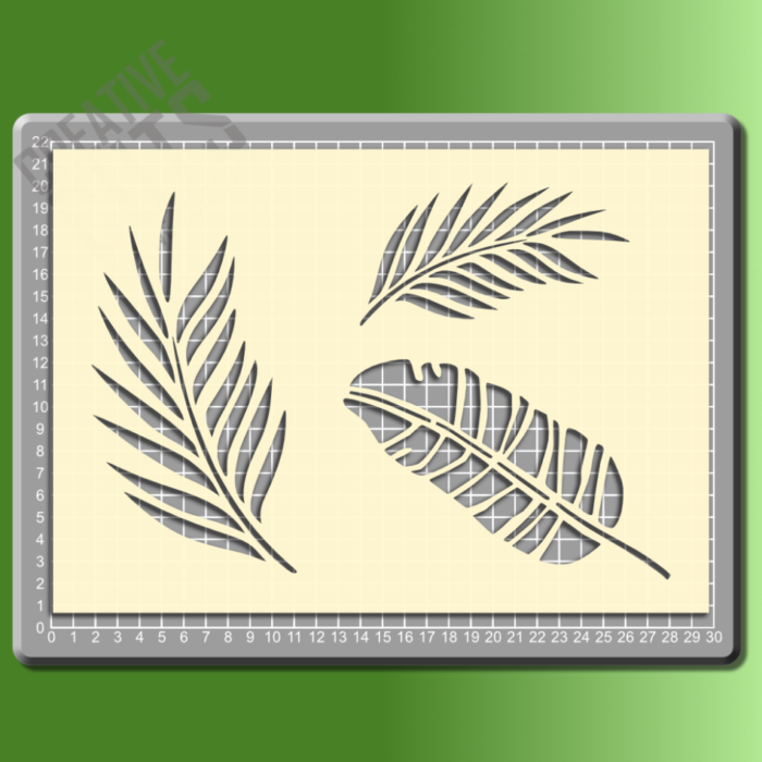 Leaves Version 2 Stencil - Image 1
