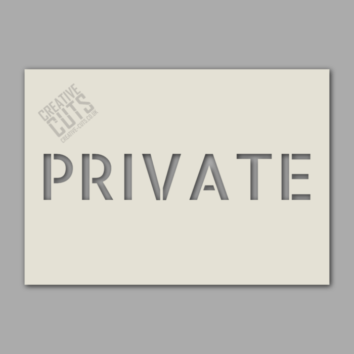 Private Sign Stencil - Image 2