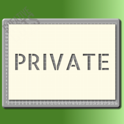 Private Sign Stencil