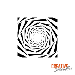 Swirl Tunnel Pattern Stencil - Image 3