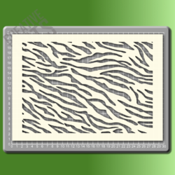 Tiger Stripe Pattern Stencil