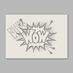 'WOW' Sign Stencil - Image 2