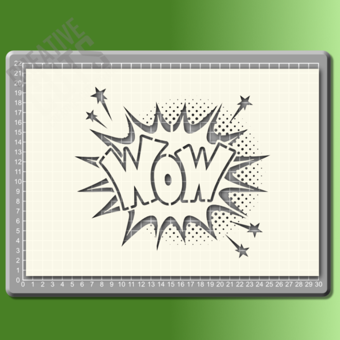 'WOW' Sign Stencil - Image 1