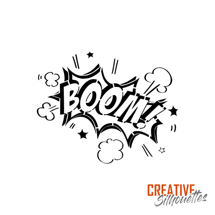 'Boom' Sign Stencil - Image 3