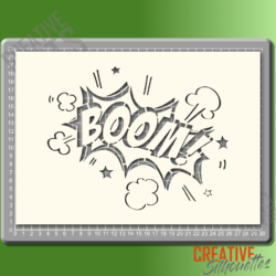 'Boom' Sign Stencil