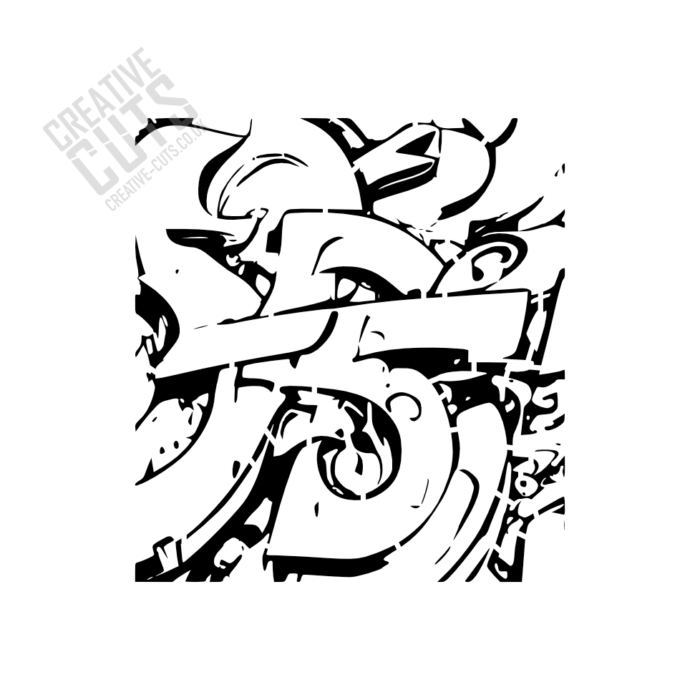 Graffiti Background Stencil - Image 3
