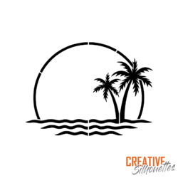 Palm Tree Sunset Stencil - Image 3