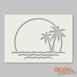 Palm Tree Sunset Stencil - Image 2