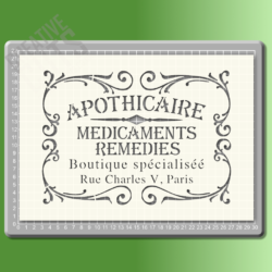 Apothicaire Stencil