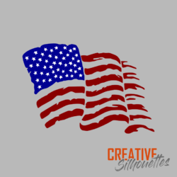 USA Flag Stencil - Image 2