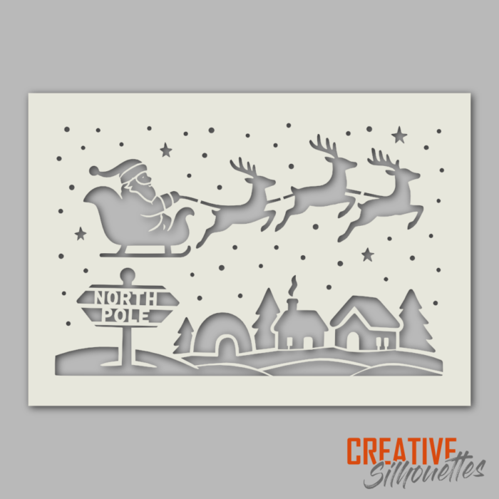 Santa Sleigh Stencil - Image 2
