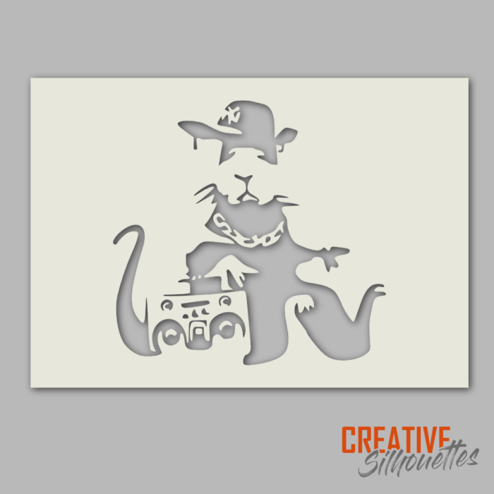 Banksy Music Rat Stencil - Image 2
