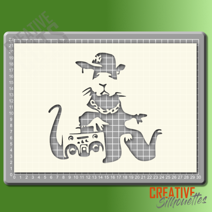 Banksy Music Rat Stencil - Image 1
