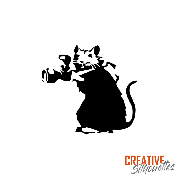 Banksy Paparazzi Rat Stencil - Image 3