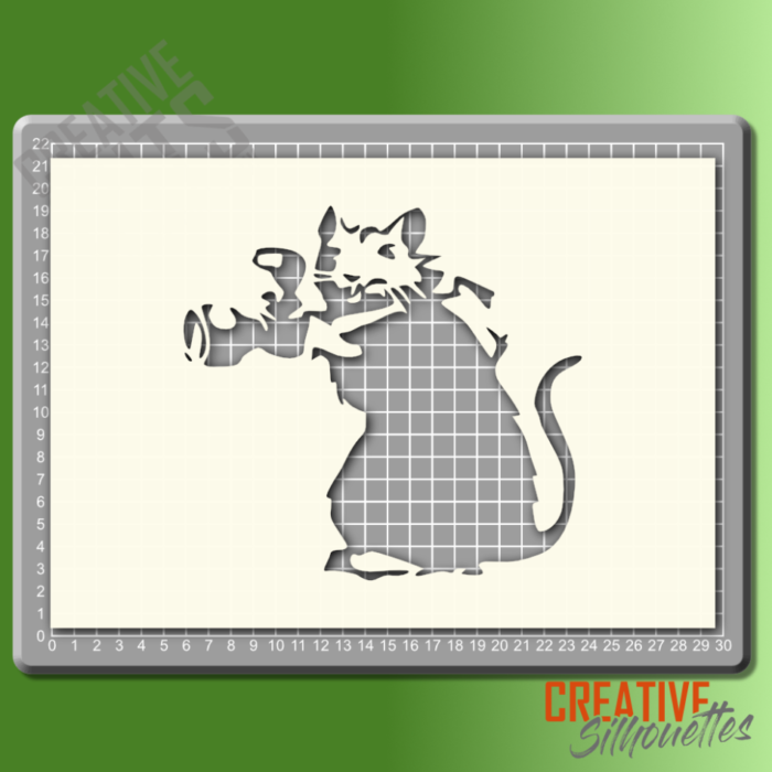 Banksy Paparazzi Rat Stencil - Image 1