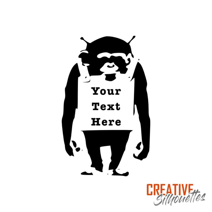 Custom Banksy Monkey Stencil - Image 3
