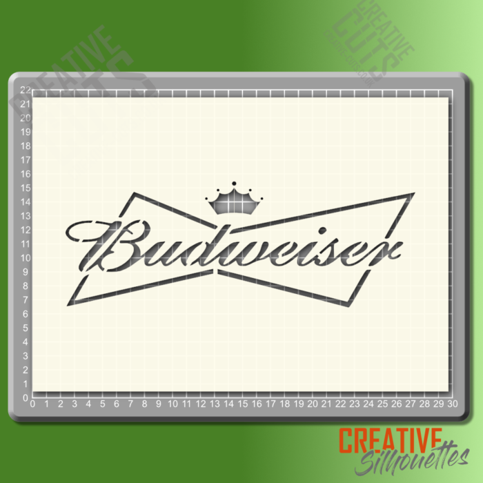 Budweiser Beer Logo Stencil - Image 1