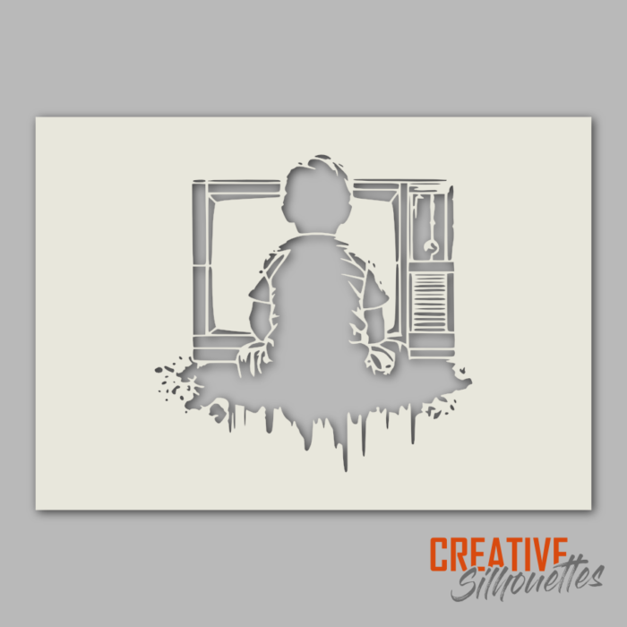 TV Boy Stencil - Image 1
