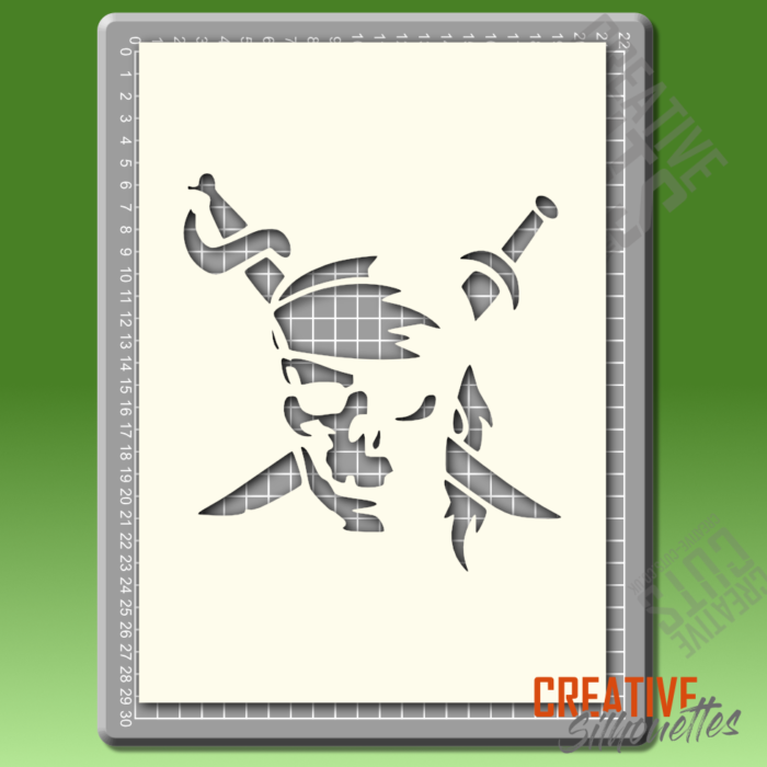 Pirate Skull Stencil - Image 2