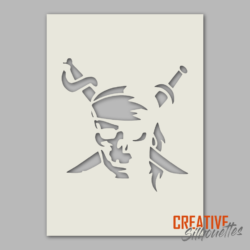 Pirate Skull Stencil