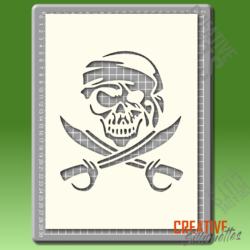 Pirate Skull Stencil - Image 2