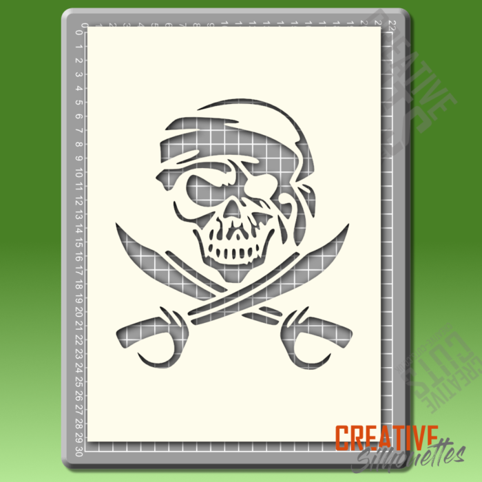 Pirate Skull Stencil - Image 2