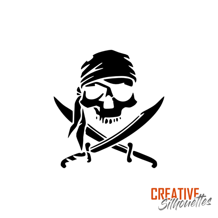 Pirate Skull Stencil - Image 3