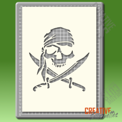 Pirate Skull Stencil - Image 2