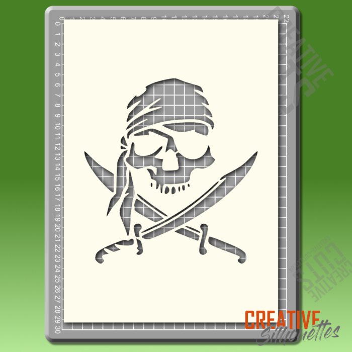 Pirate Skull Stencil - Image 2