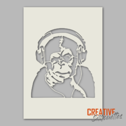 Quirky Monkey Stencil