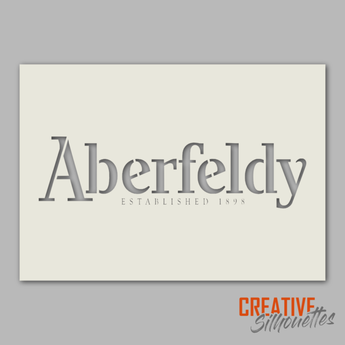 Aberfeldy Whisky Stencil - Image 1