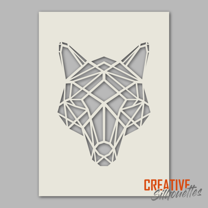 1226gr Geometric Wolf Stencil - Image 1