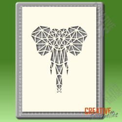 Geometric Elephant Stencil - Image 2