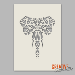Geometric Elephant Stencil