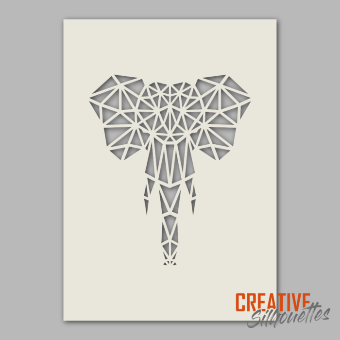Geometric Elephant Stencil - Image 1