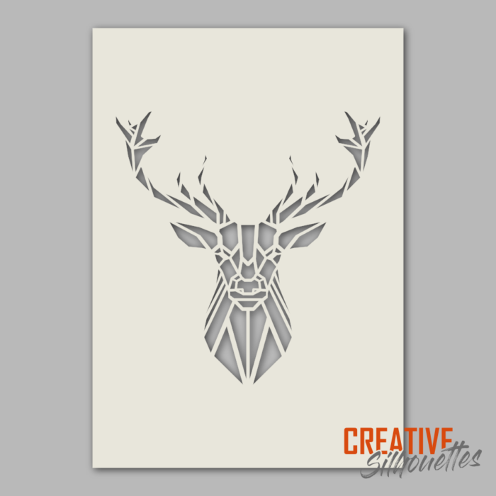 1228gr Geometric Stag Stencil - Image 1