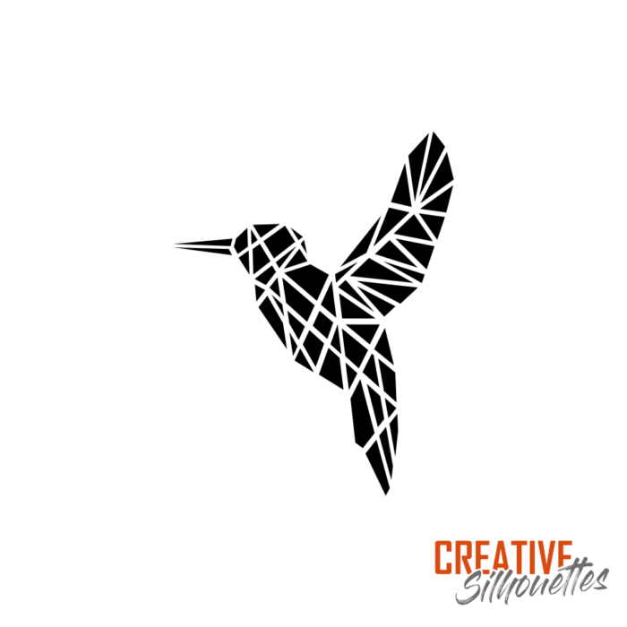 Geometric Hummingbird Stencil - Image 3