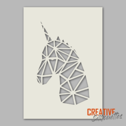 Geometric Unicorn Stencil