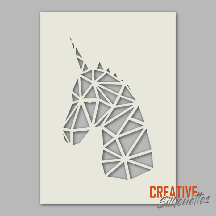 1230gr Geometric Unicorn Stencil - Image 1