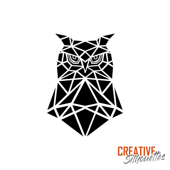 Geometric Owl Stencil - Image 3