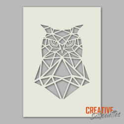 Geometric Owl Stencil