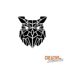 Geometric Owl Stencil - Image 3