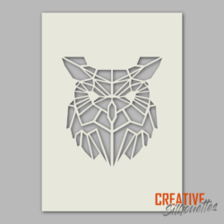 Geometric Owl Stencil