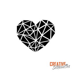 Geometric Heart Stencil - Image 3